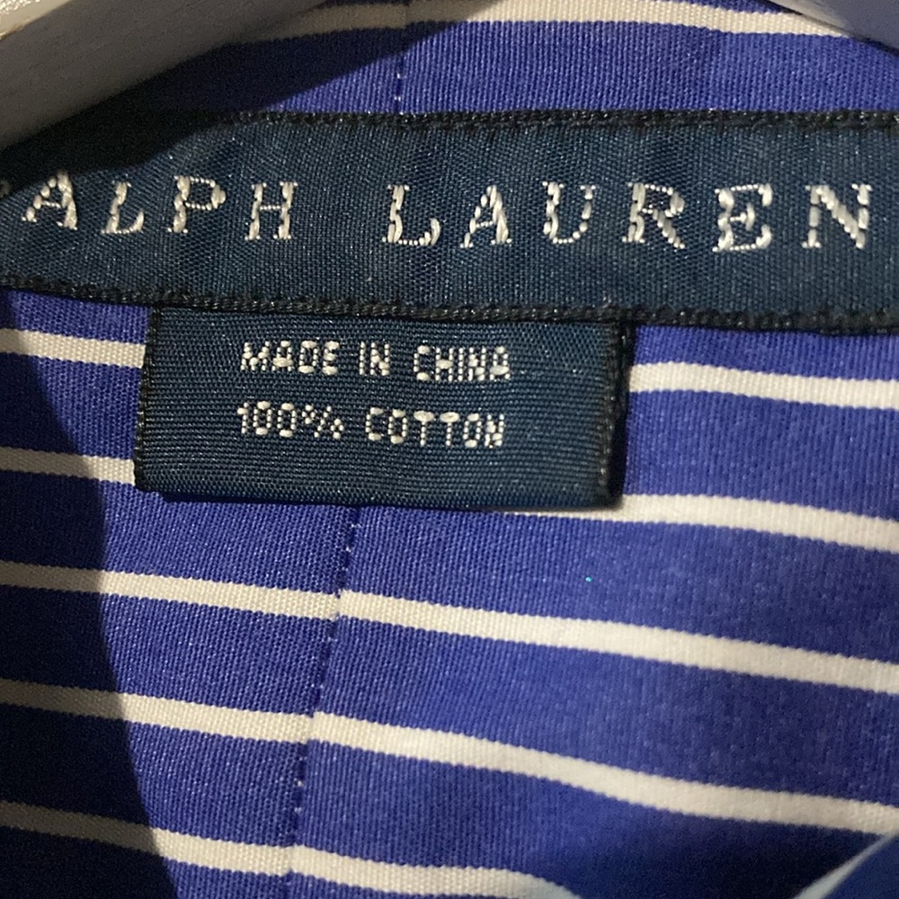 RALPH LAUREN
Blue and White Long Sleeve Keara Shirt NEW - Picture 10 of 14